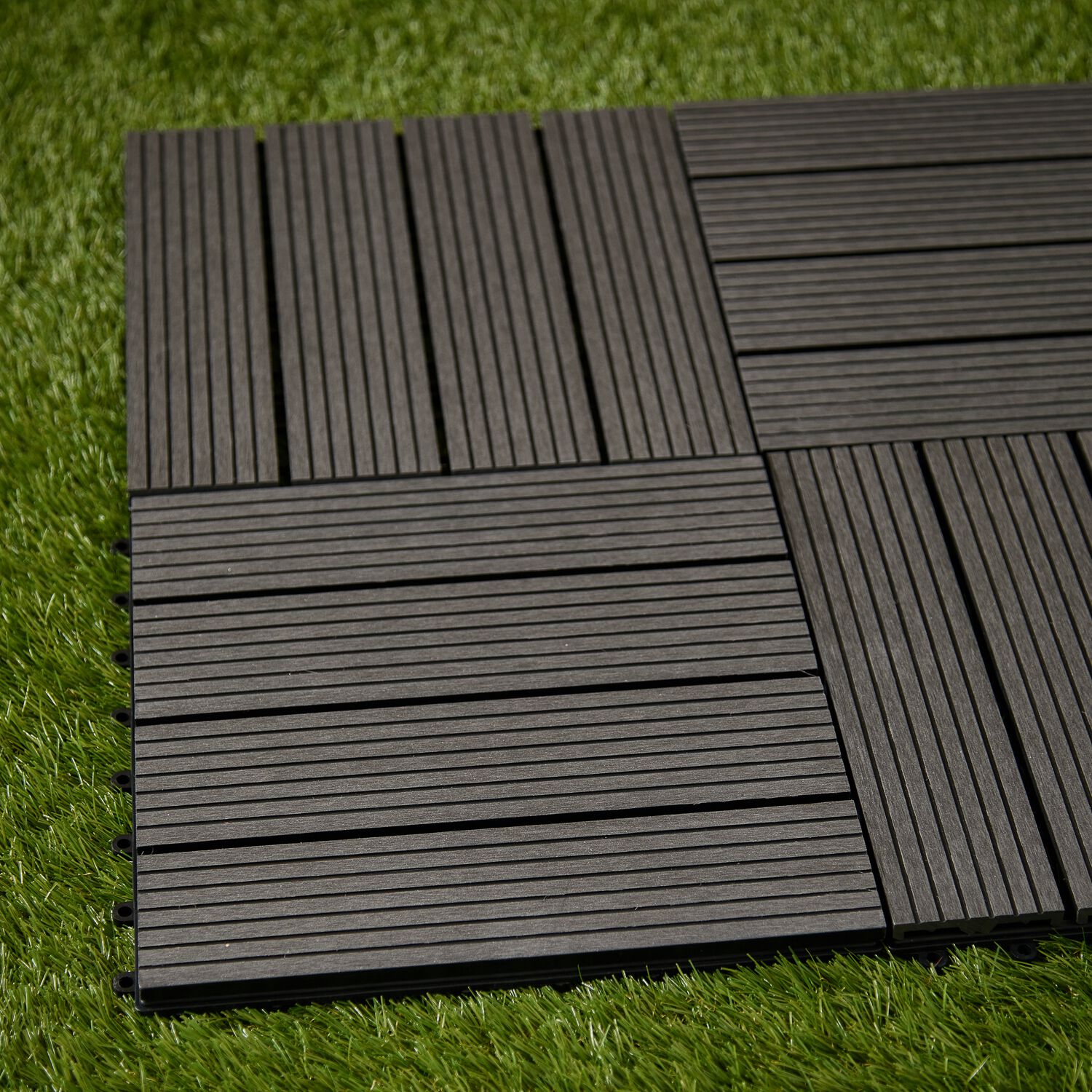 4 Pack Grey Deck Tile