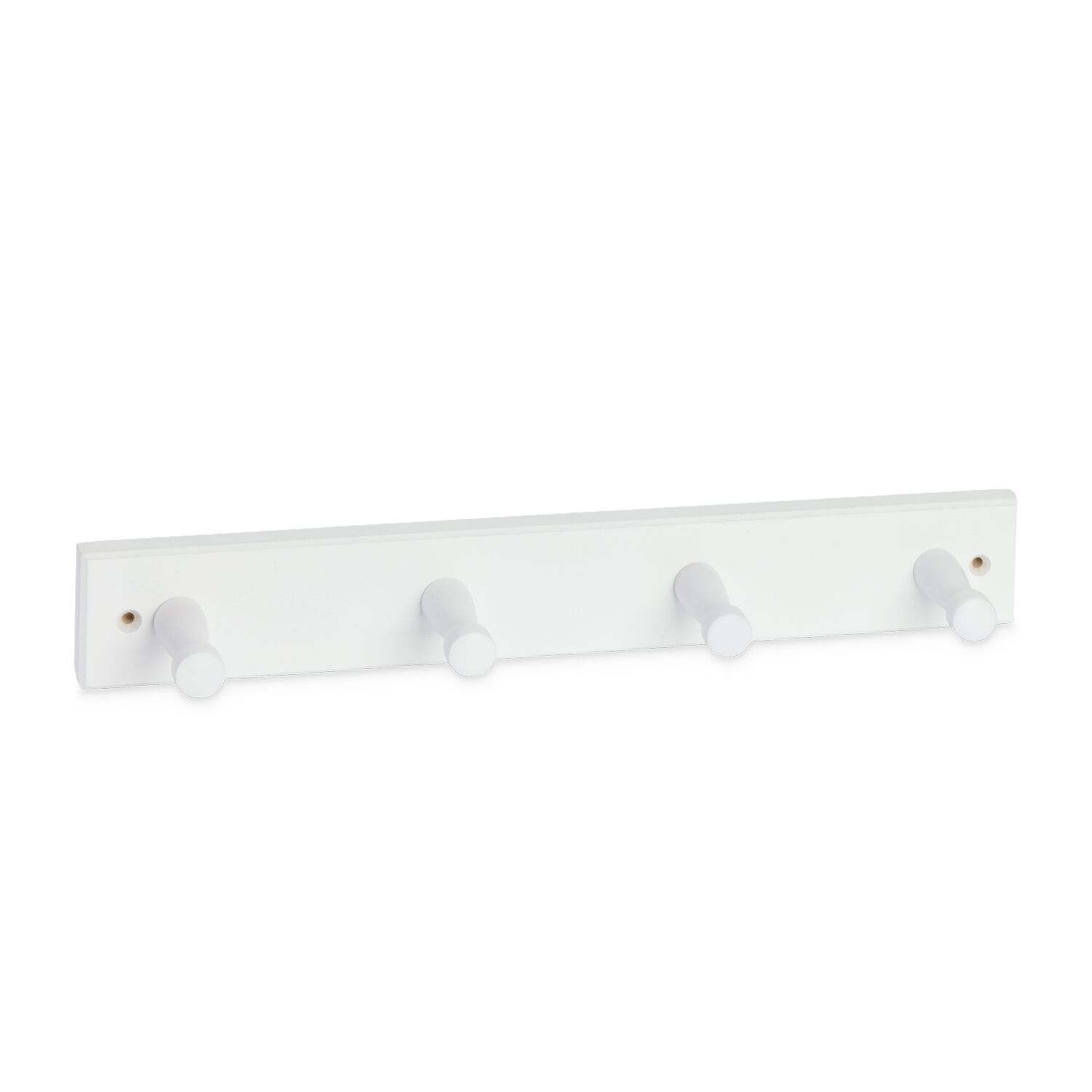 4 Straight Hook White Wooden Board