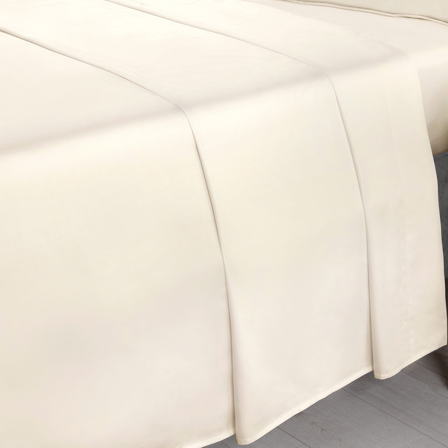 KS FLAT SHEET 500 Threadcount Cotton Cream