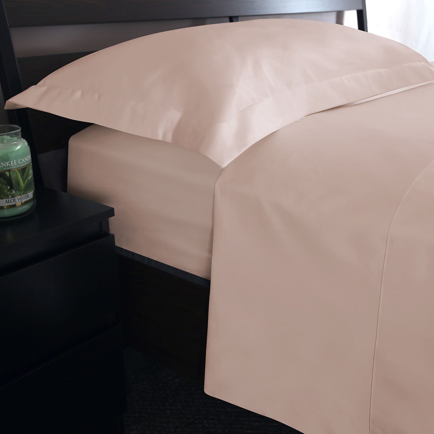 SKS FLAT SHEET 500 Threadcount Cotton Blush 8J