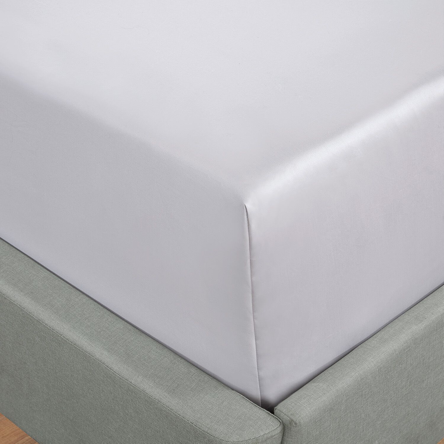 DOUBLE FITTED SHEET 600 Threadcount Cotton Silver