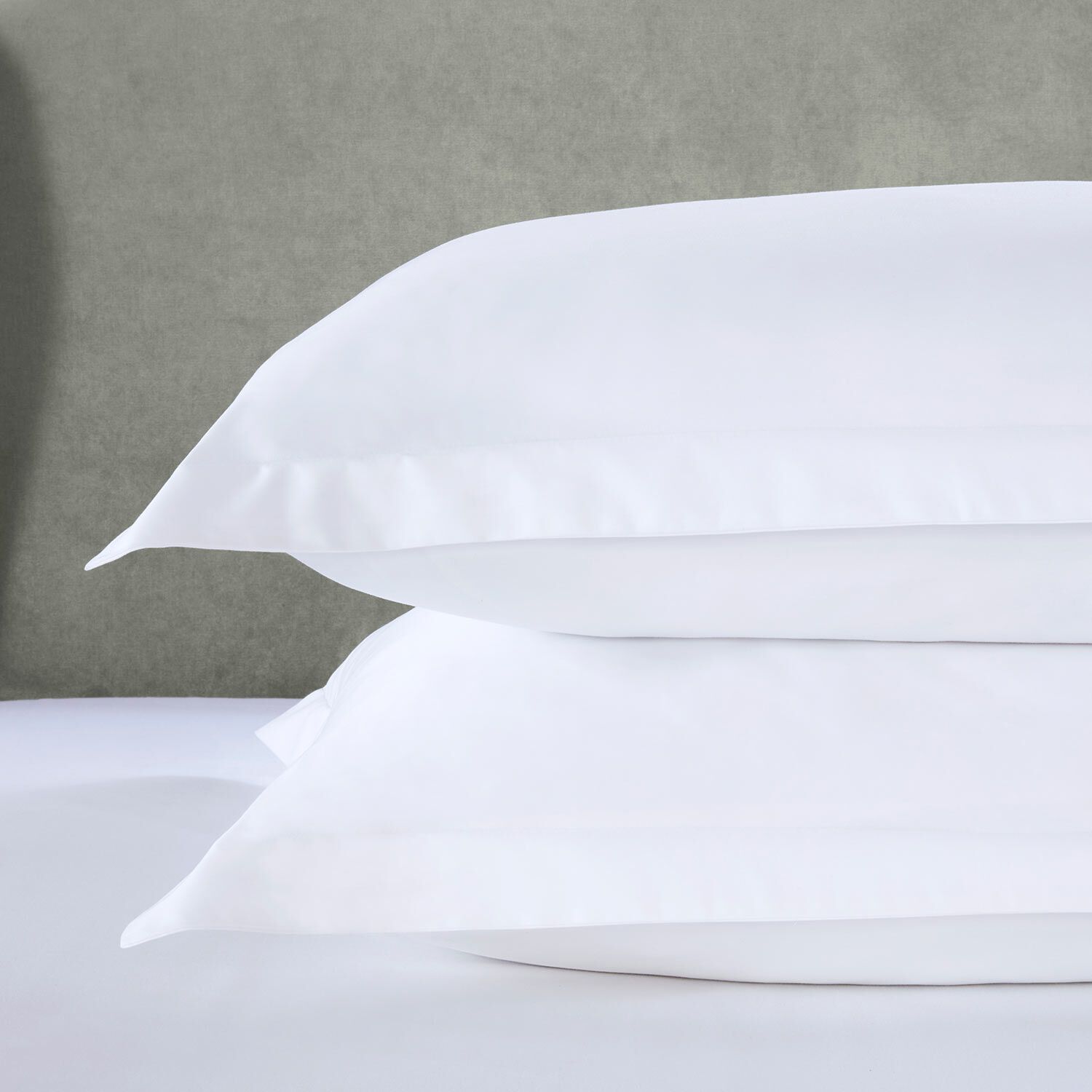 600TC Cotton Oxford Pillowcase Pair White