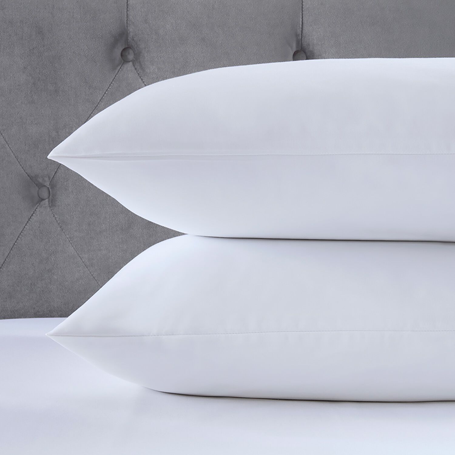 800TC Cotton Housewife Pillowcase Pair - White