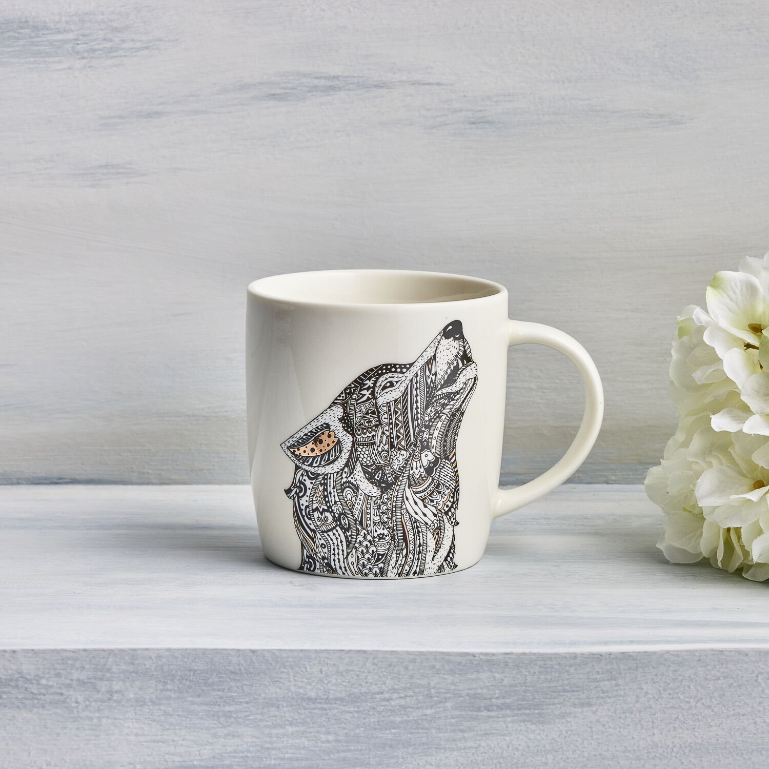Abney & Croft Howling Wolf Mug 13oz