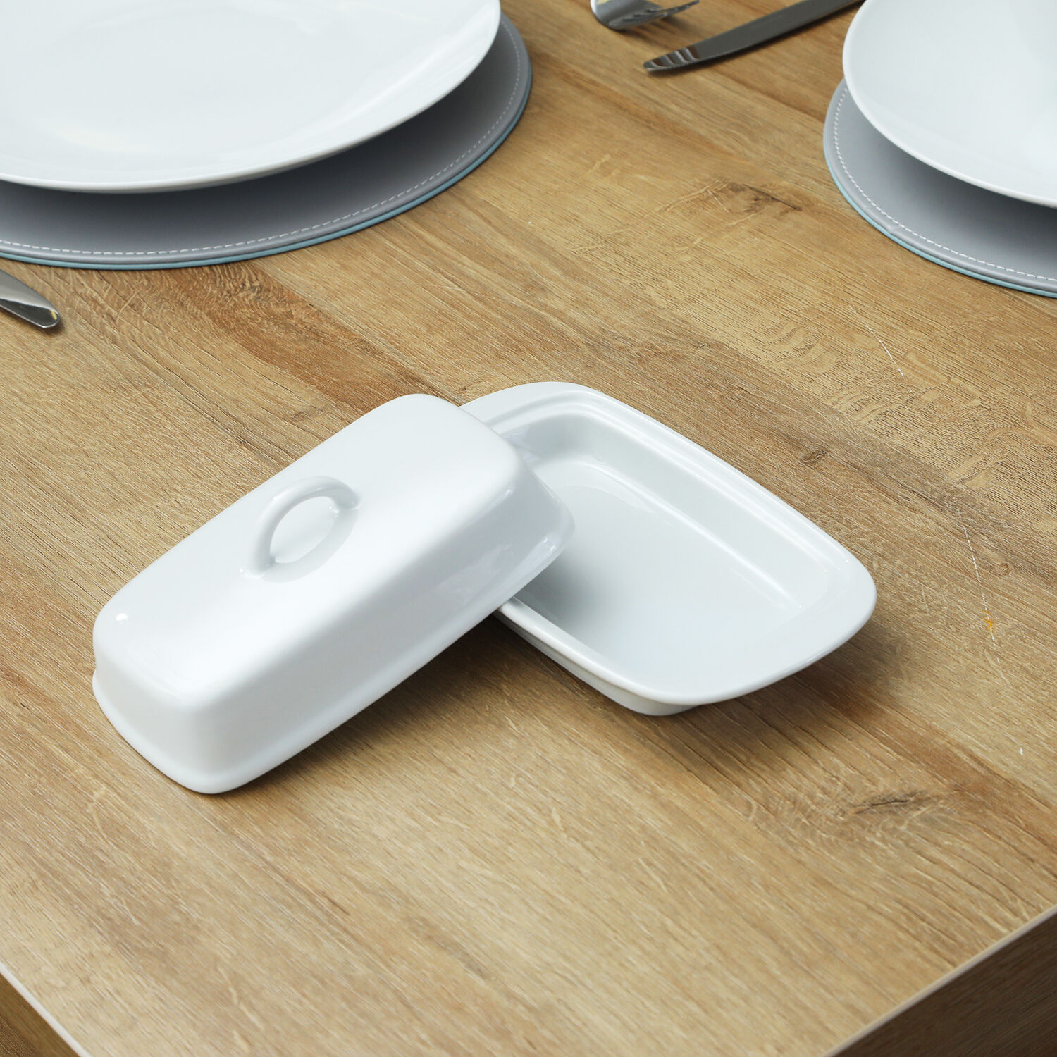 Abney & Croft White Butter Dish