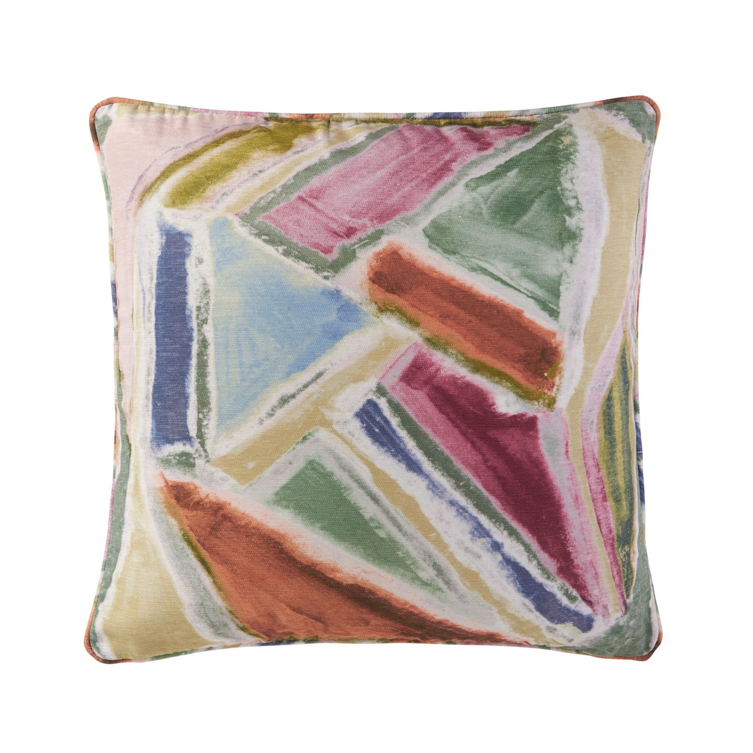 ABSTRACT TRI GREEN 45x45 Cushion