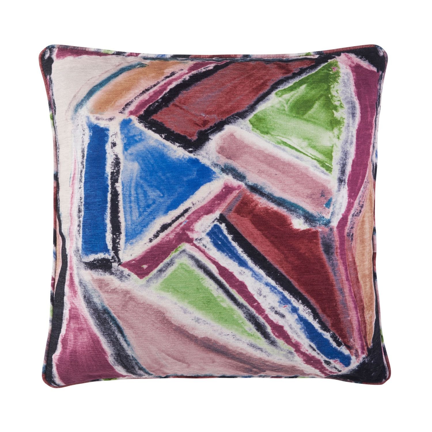 ABSTRACT TRI PLUM 45x45 Cushion