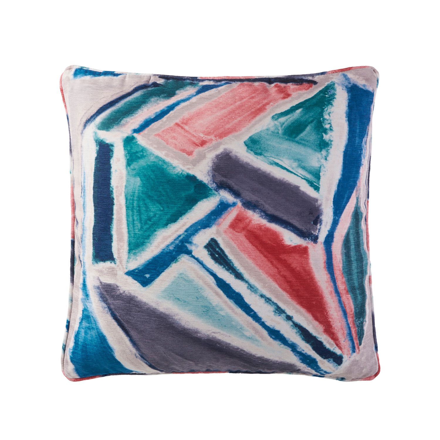 ABSTRACT TRI BLUE 45x45 Cushion
