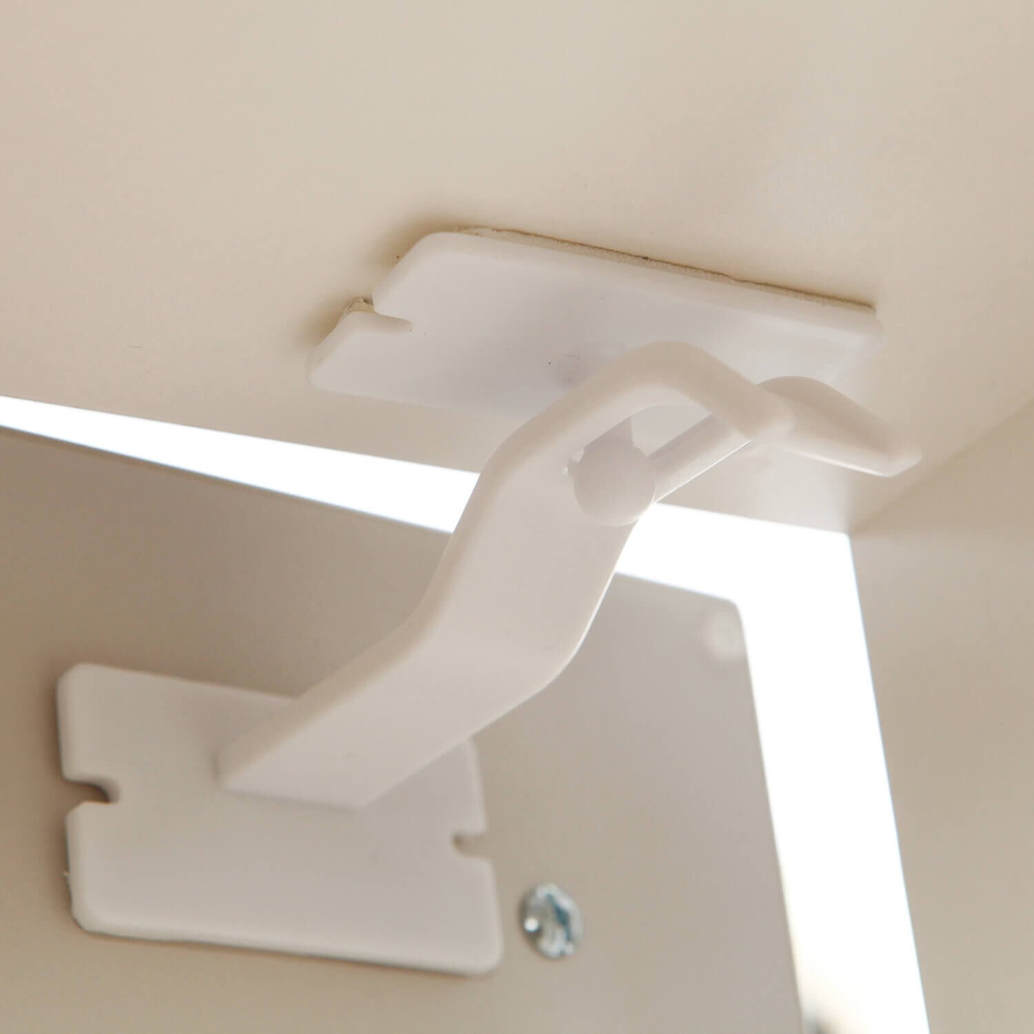 Adhesive Cupboard/Drawer Double-Latches 2Pk