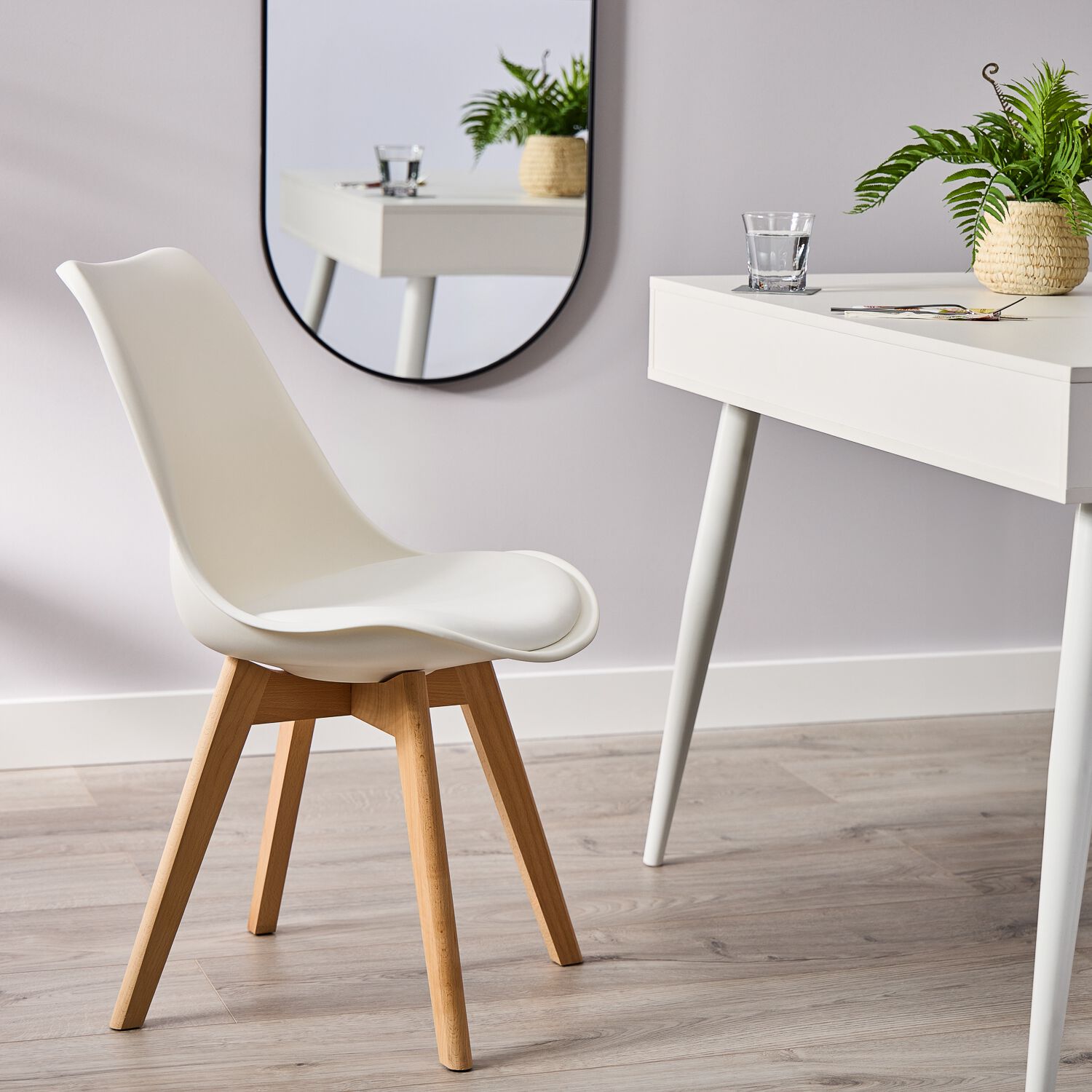 Aletta Dove White Dining Chair