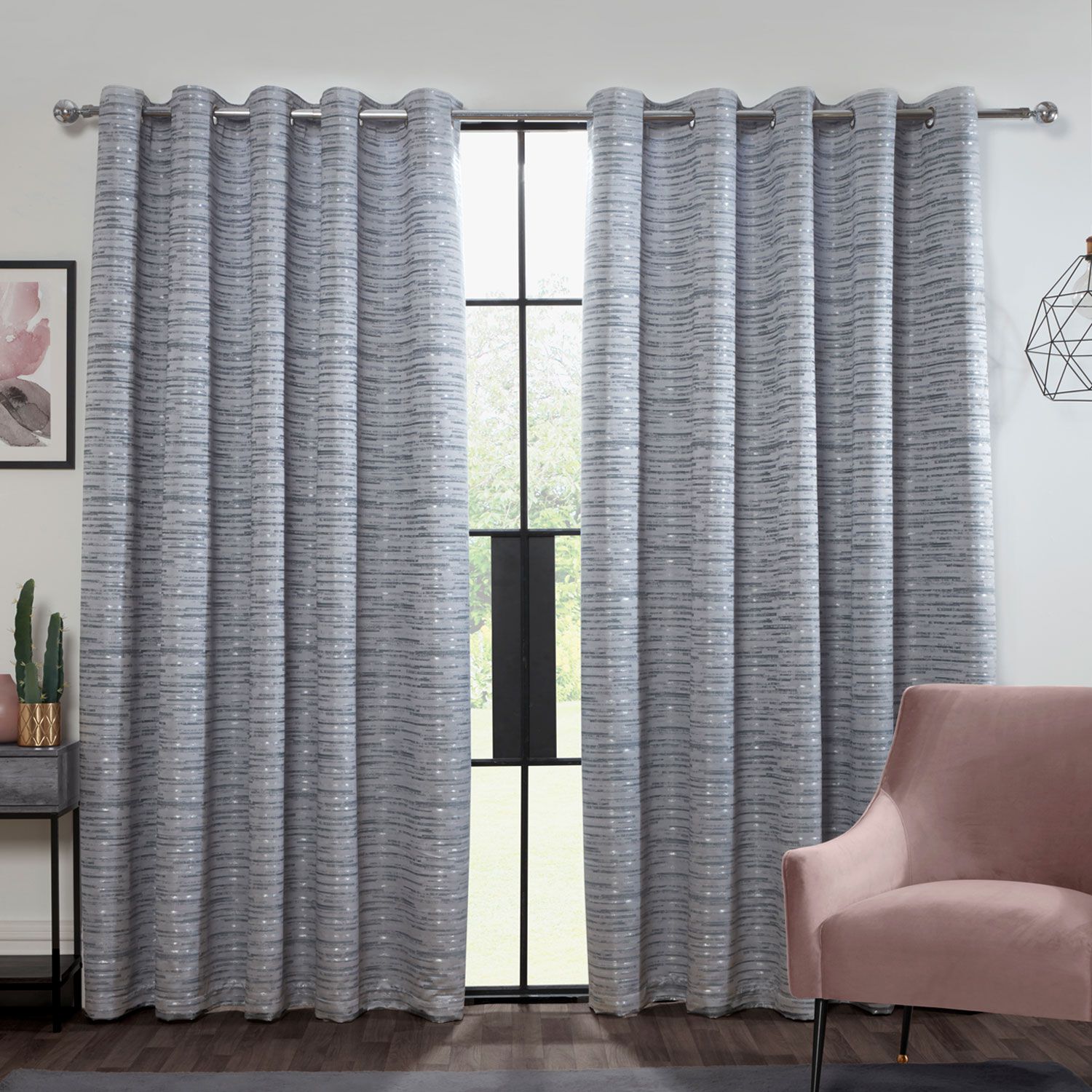 ALLURE SILVER 66x72 Curtain