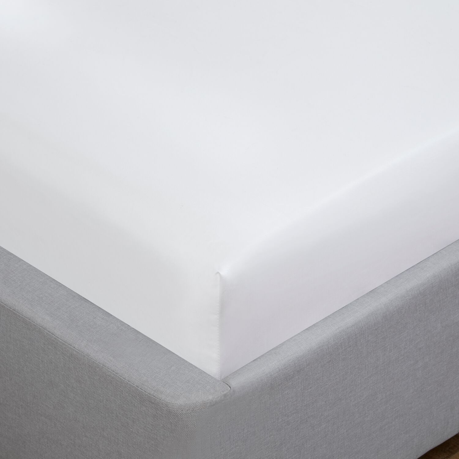 DOUBLE FITTED SHEET Tencel/Cotton White