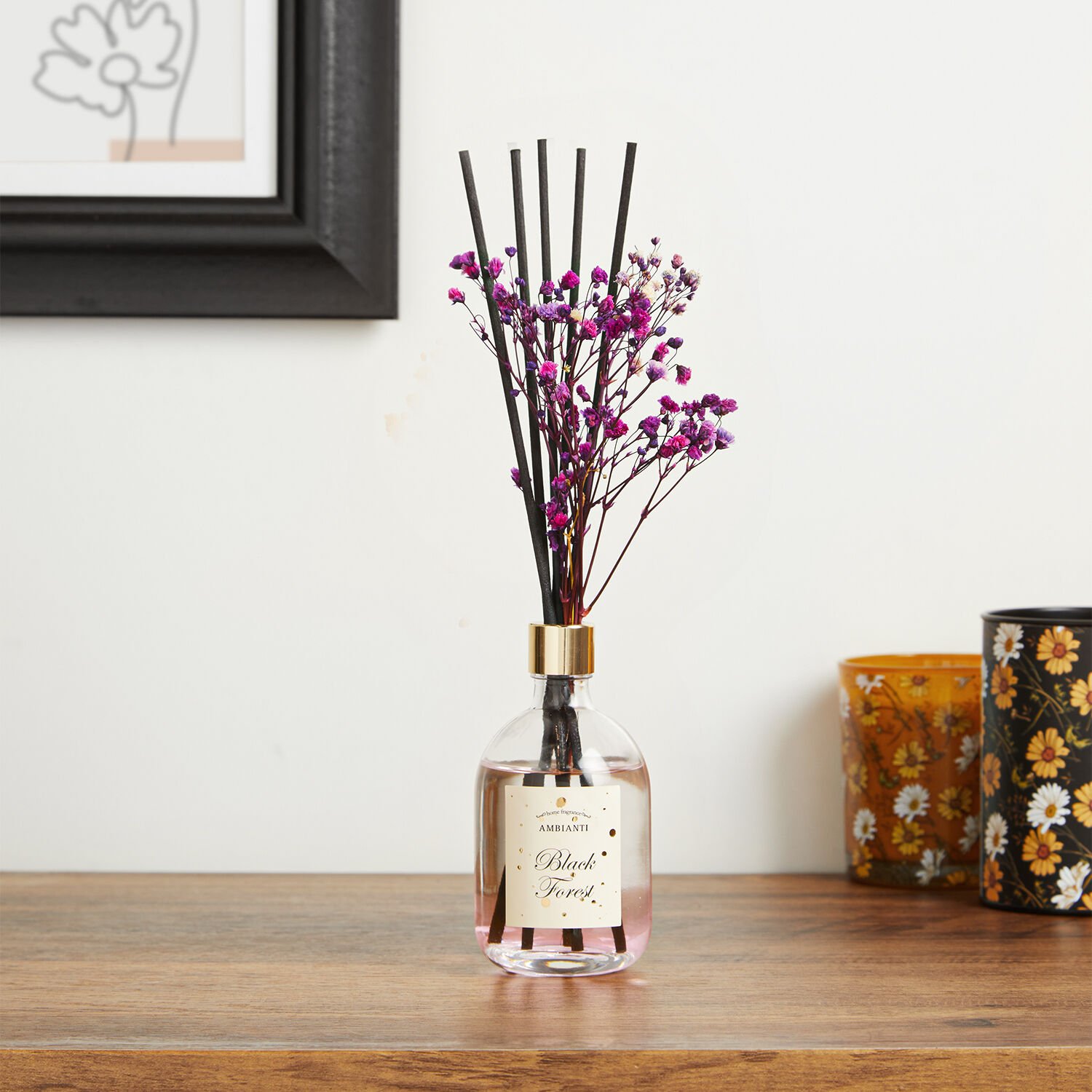 Ambianti Dried Flower Black Forest Reed Diffuser
