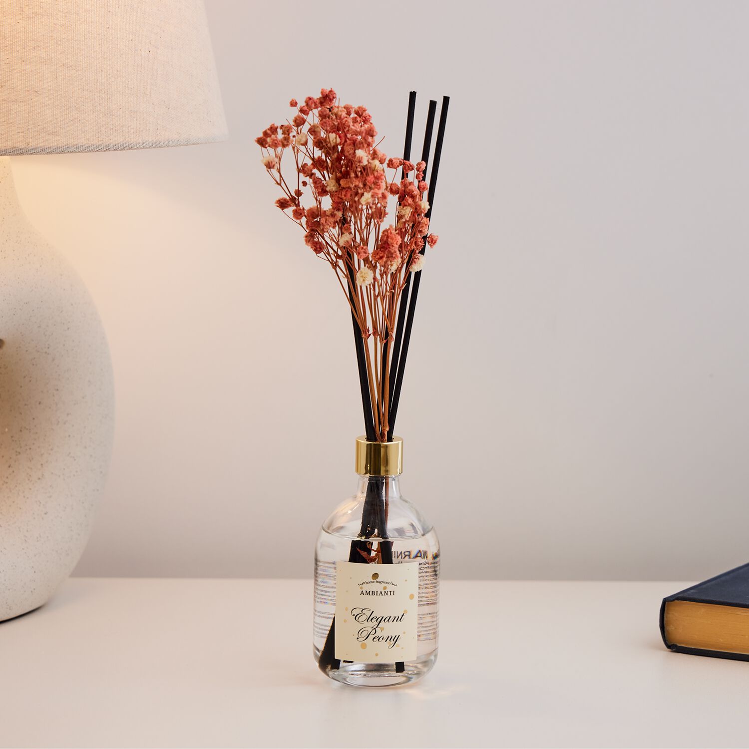 Ambianti Dried Flower Elegant Peony Reed Diffuser