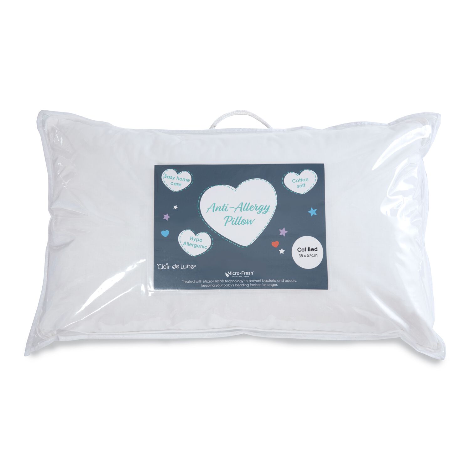 Anti-Allergy Cotton Cot Bed Pillow Clair De Lune