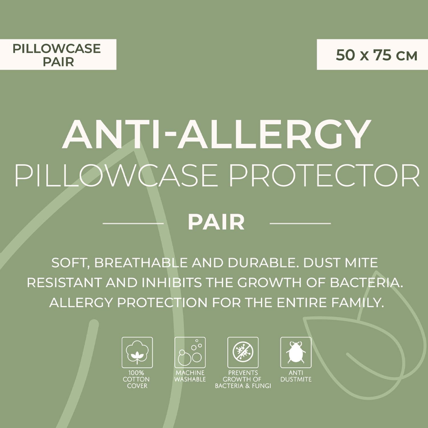 Anti Allergy Pillow Protector Pair