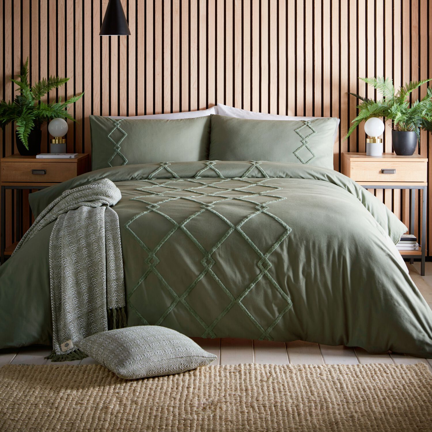 KING SIZE DUVET COVER Appletree Kojo Khaki