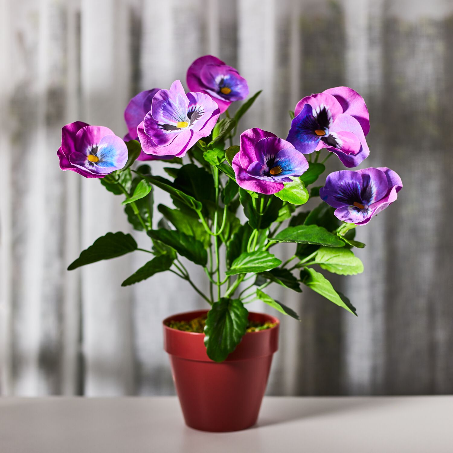 Artificial Lilac Pansy Shrub