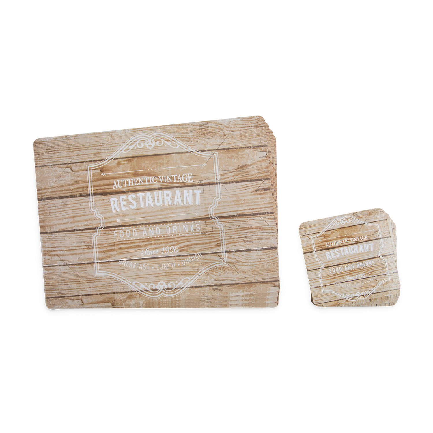 Authentic Vintage Mats & Coasters 4 Pack