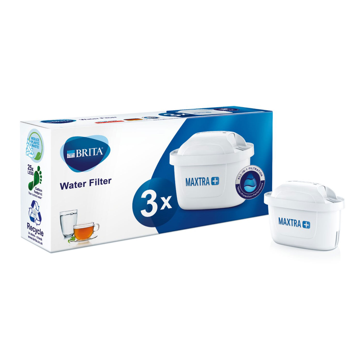 BRITA MAXTRA+ Water Filter Cartridges 3 Pack