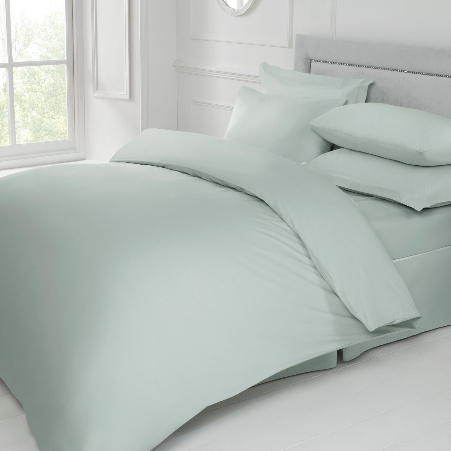 SINGLE DUVET COVER Duck Egg 200tc