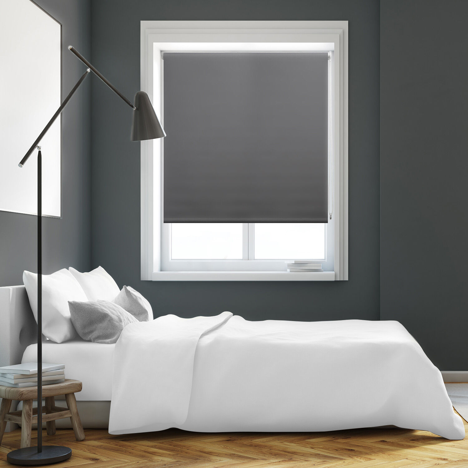 BAILEY & COLE BLACKOUT 180x160cm Roller Blind Grey