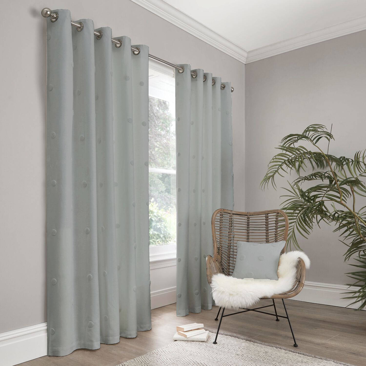 SARA SILVER 66x90 Curtain