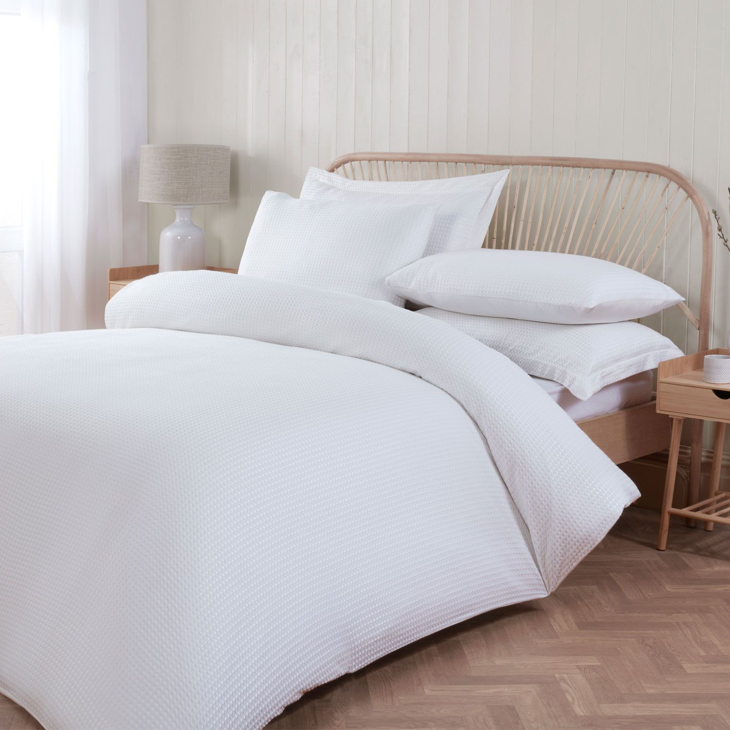 SUPER KING DUVET COVER Bamboo/Cotton Waffle 200TC