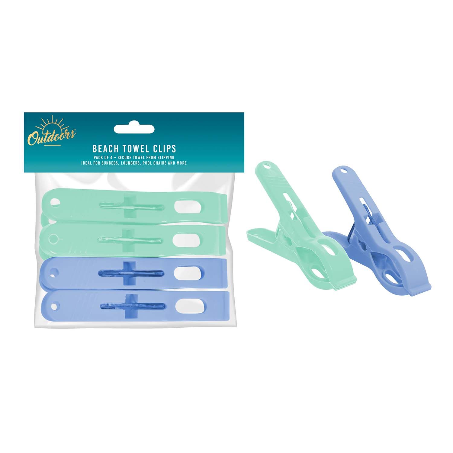 Bello Beach Towel Clips - 4 Pack