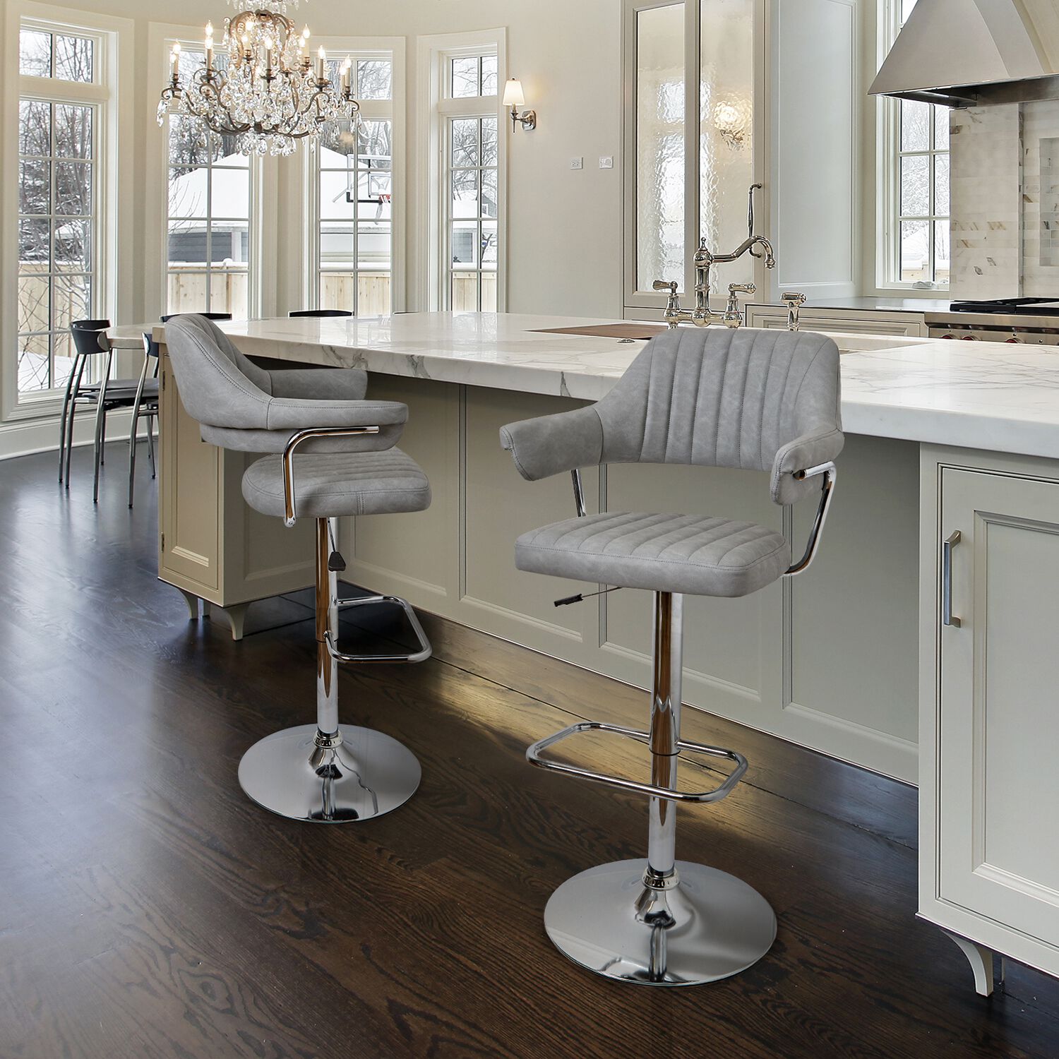 Belmont Barstool Light Grey