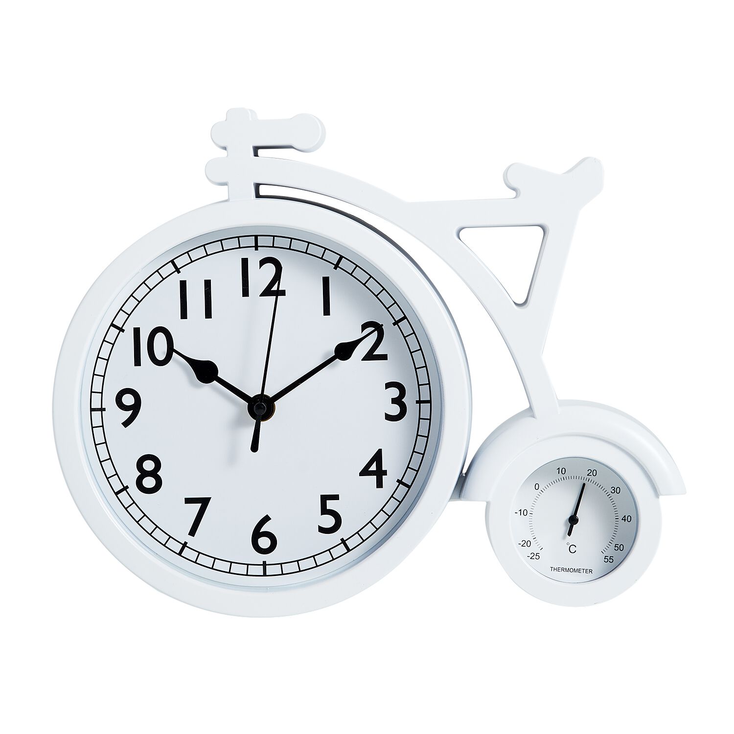 Bicycle Thermometer Clock - 12"