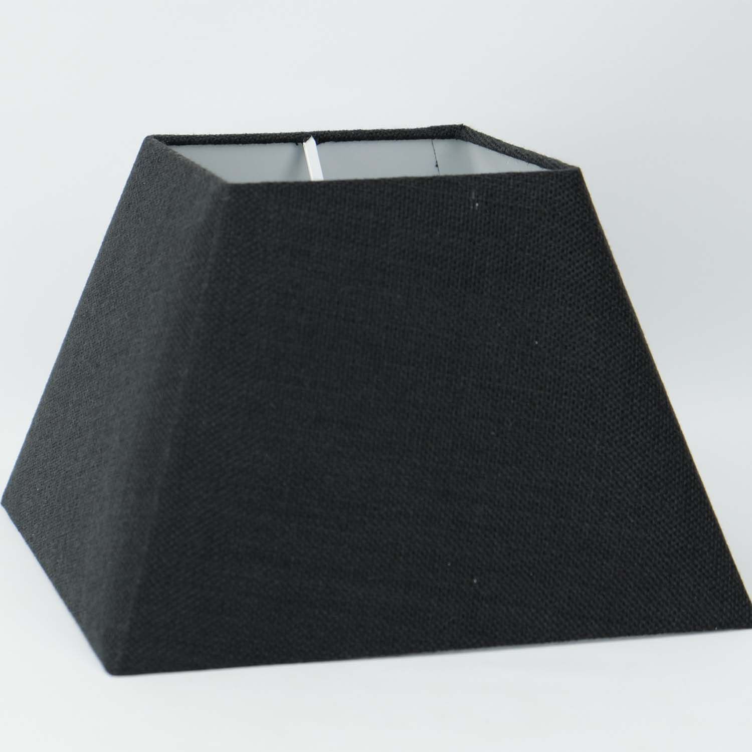 Black Linen Square Shade - 10"