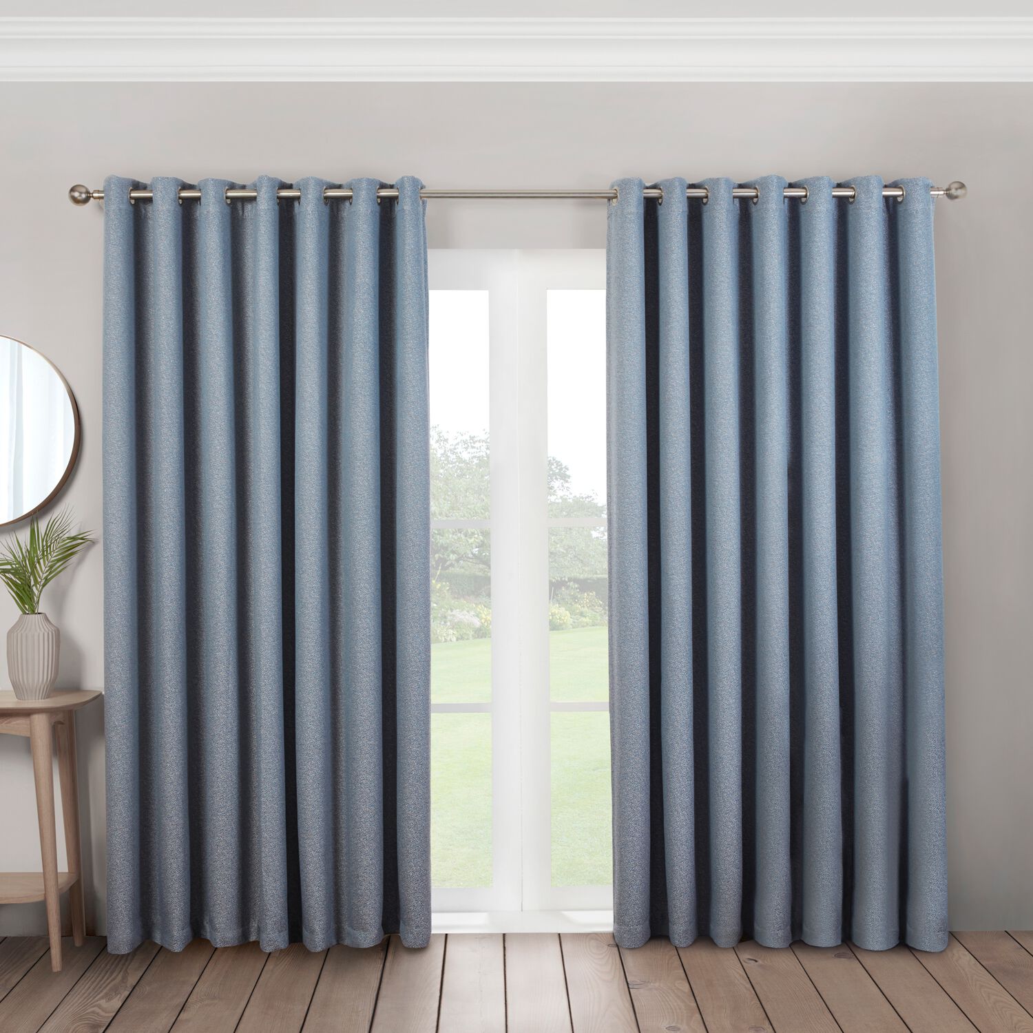 BLACKOUT & THERMAL BOUCLE NAVY 132x90 Curtain