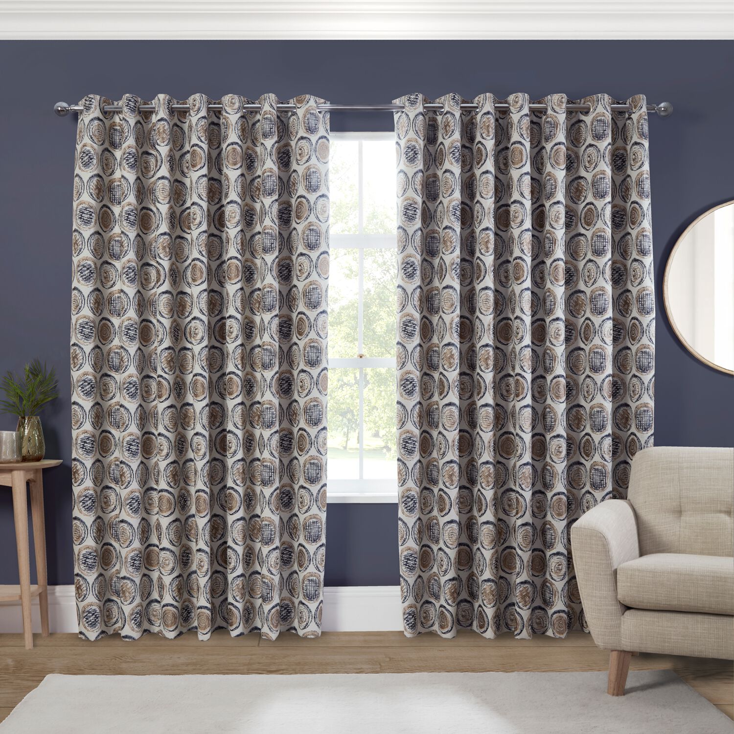 BLACKOUT & THERMAL ROTATE NAVY 66x72 Curtain