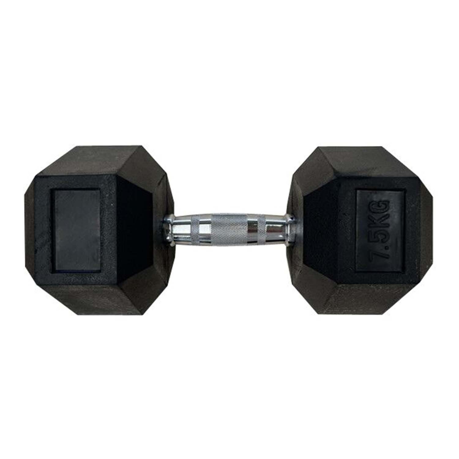 Body Go Rubber Hex Dumbbell 7.5kg