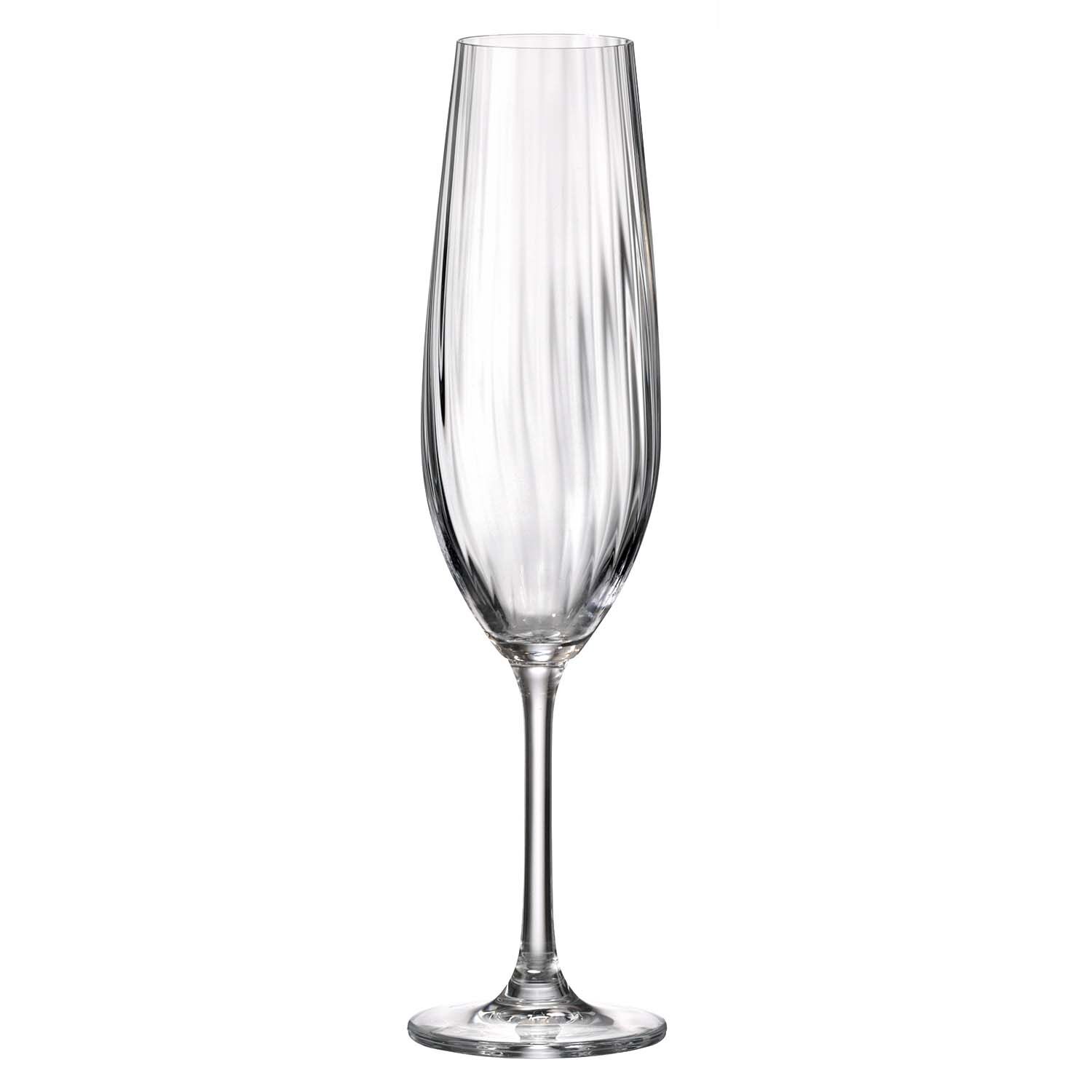 Bohemia Sarah Waterfall 6 Flute Glasses - 260ml