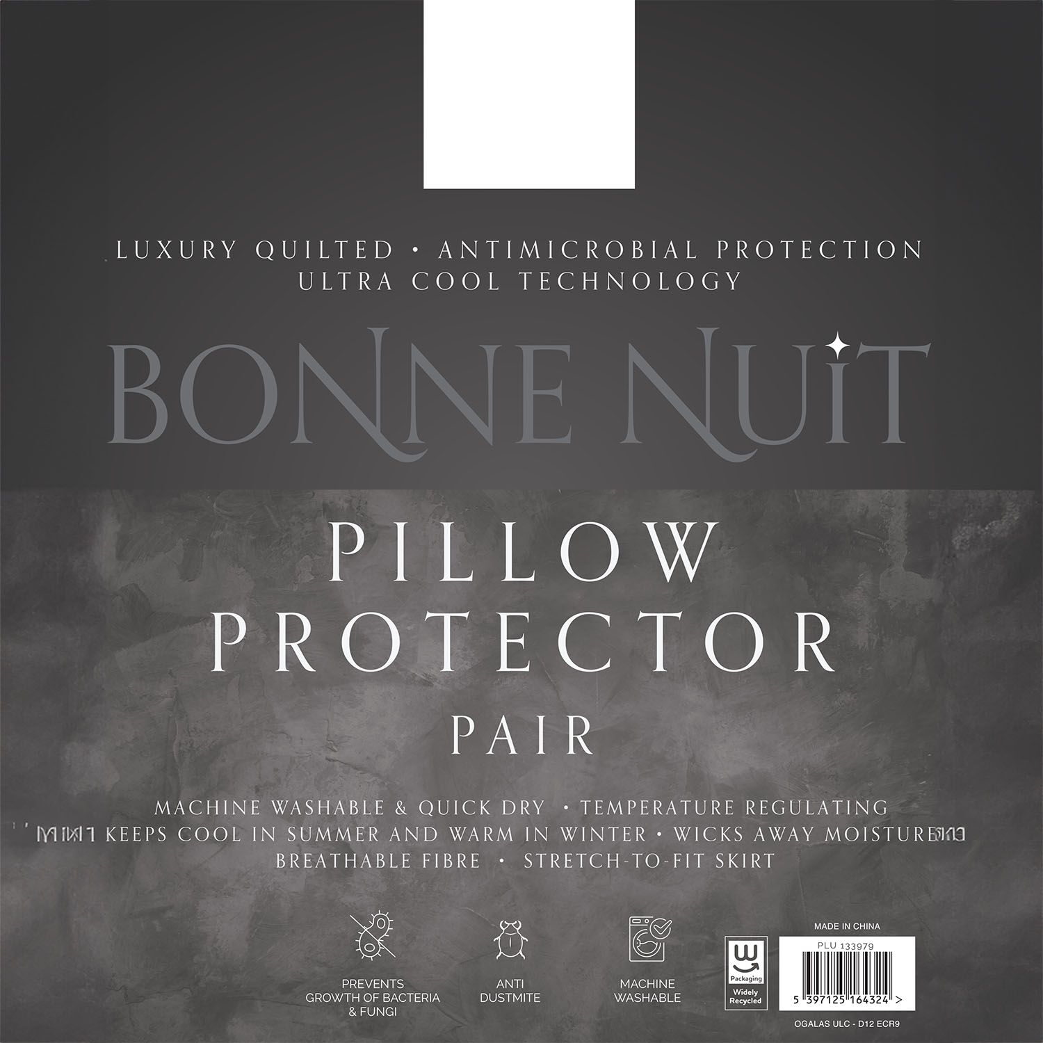 Bonne Nuit Pillow Protector Pair