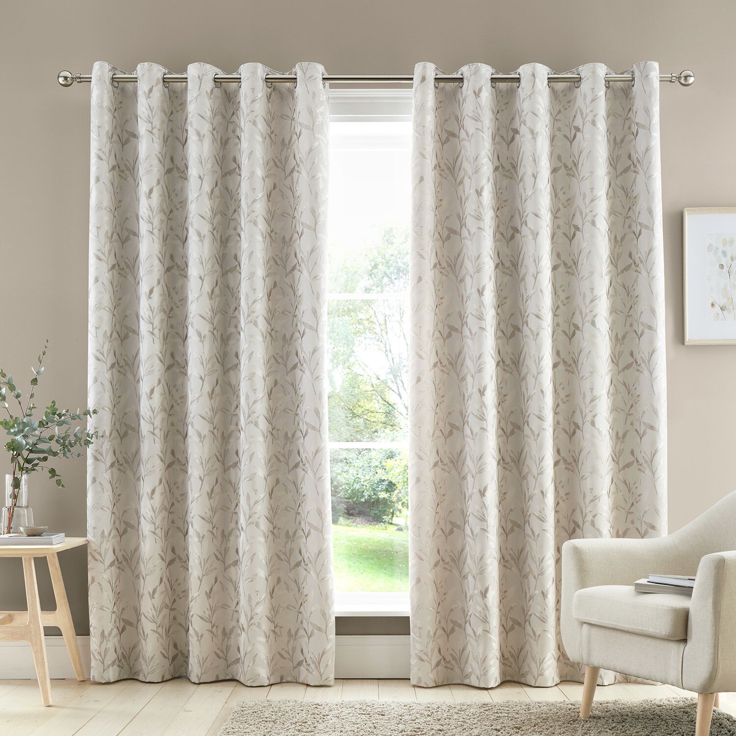 BOTANICAL CREAM 66x72 Curtain