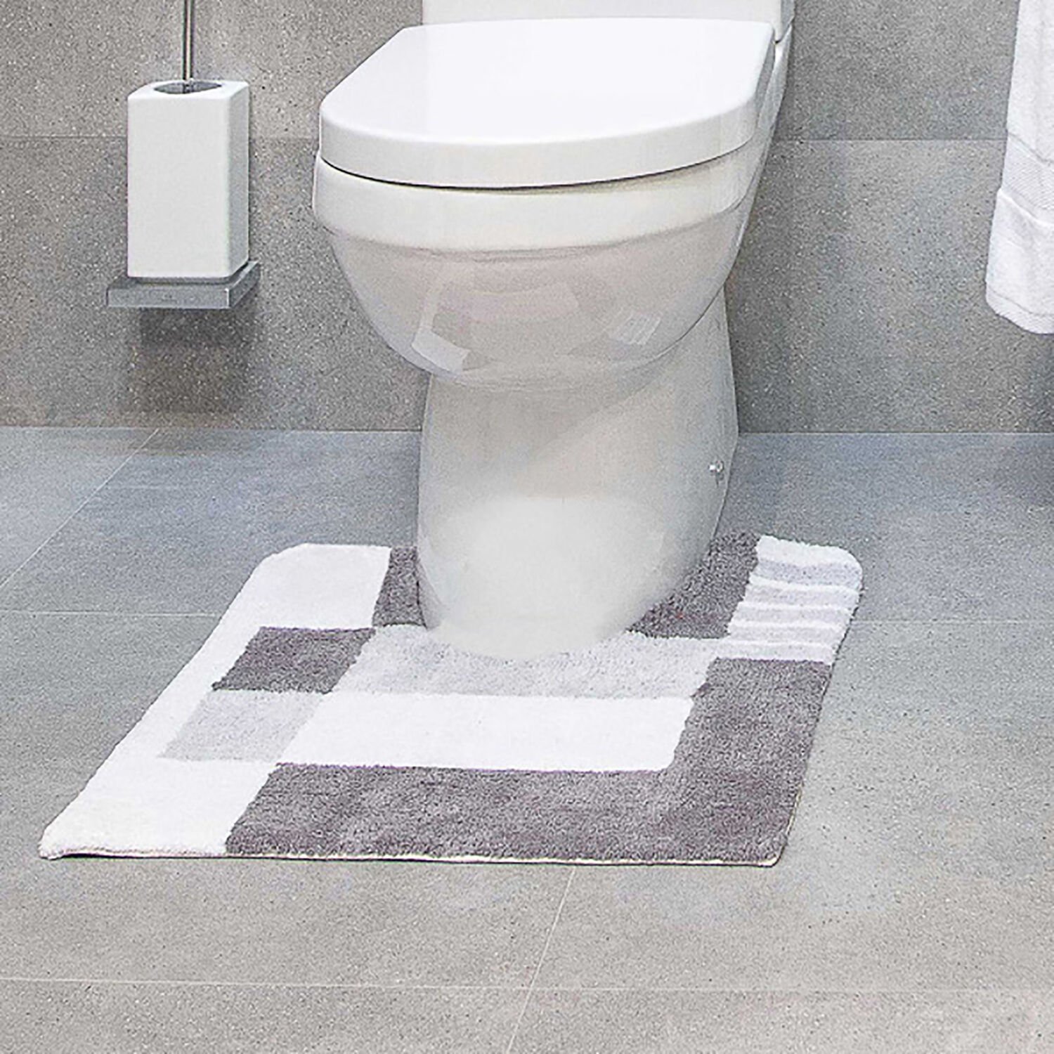 Boxes Grey Pedestal Mat 50cm x 50cm