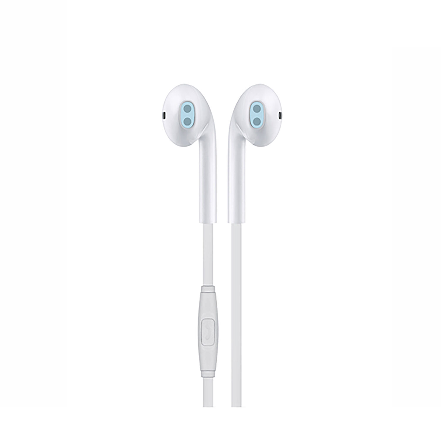 Budi White Earphones With Microphone