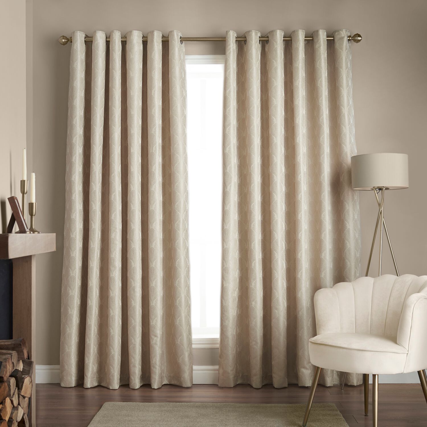 CAMBRIDGE CREAM 66x72 Curtain