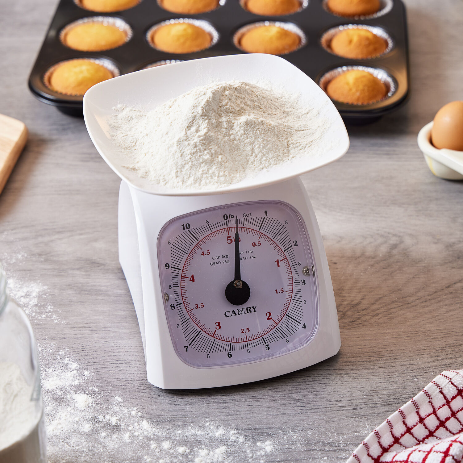 Camry Mechanical White Kitchen Scale