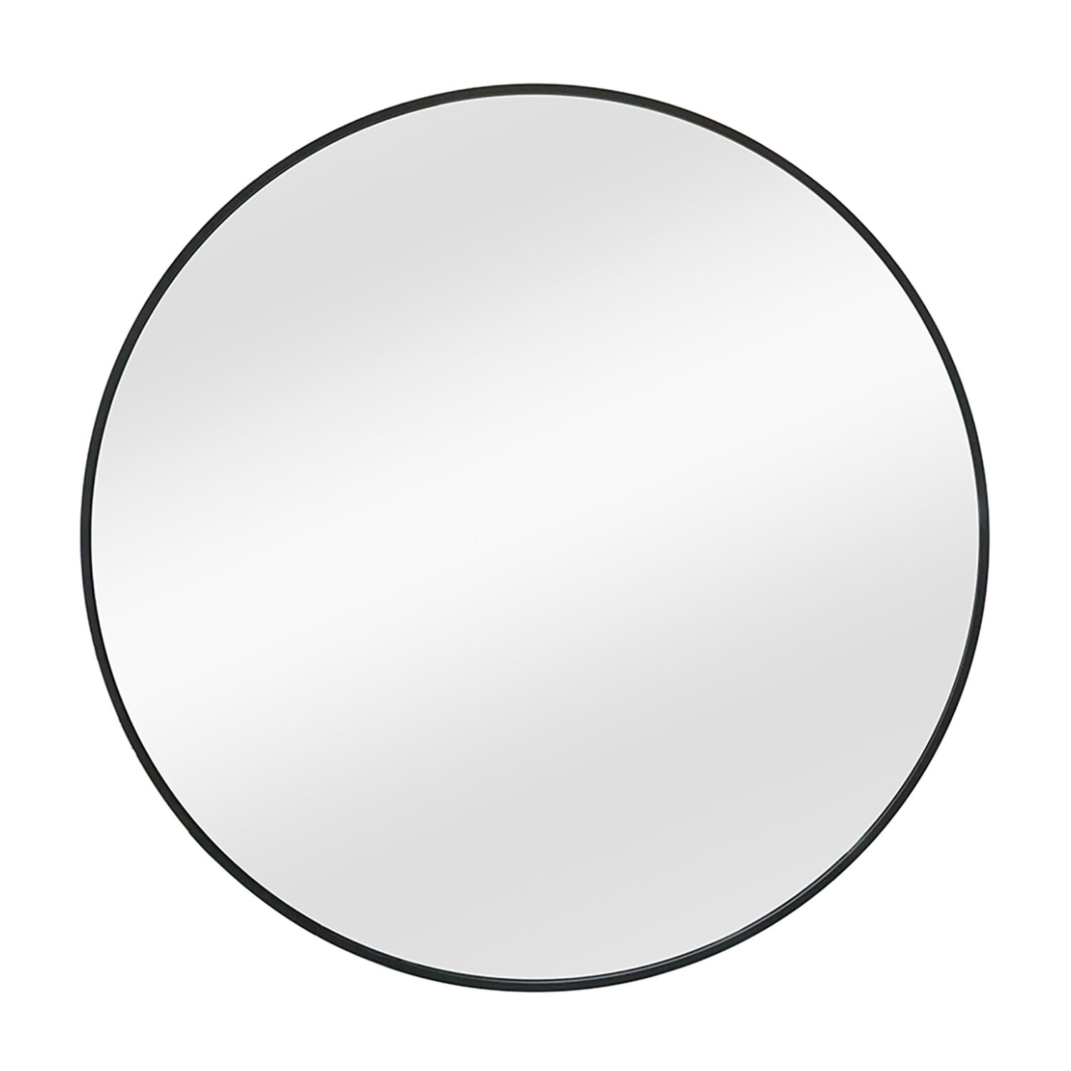 Cannes Black Round Mirror 80cm