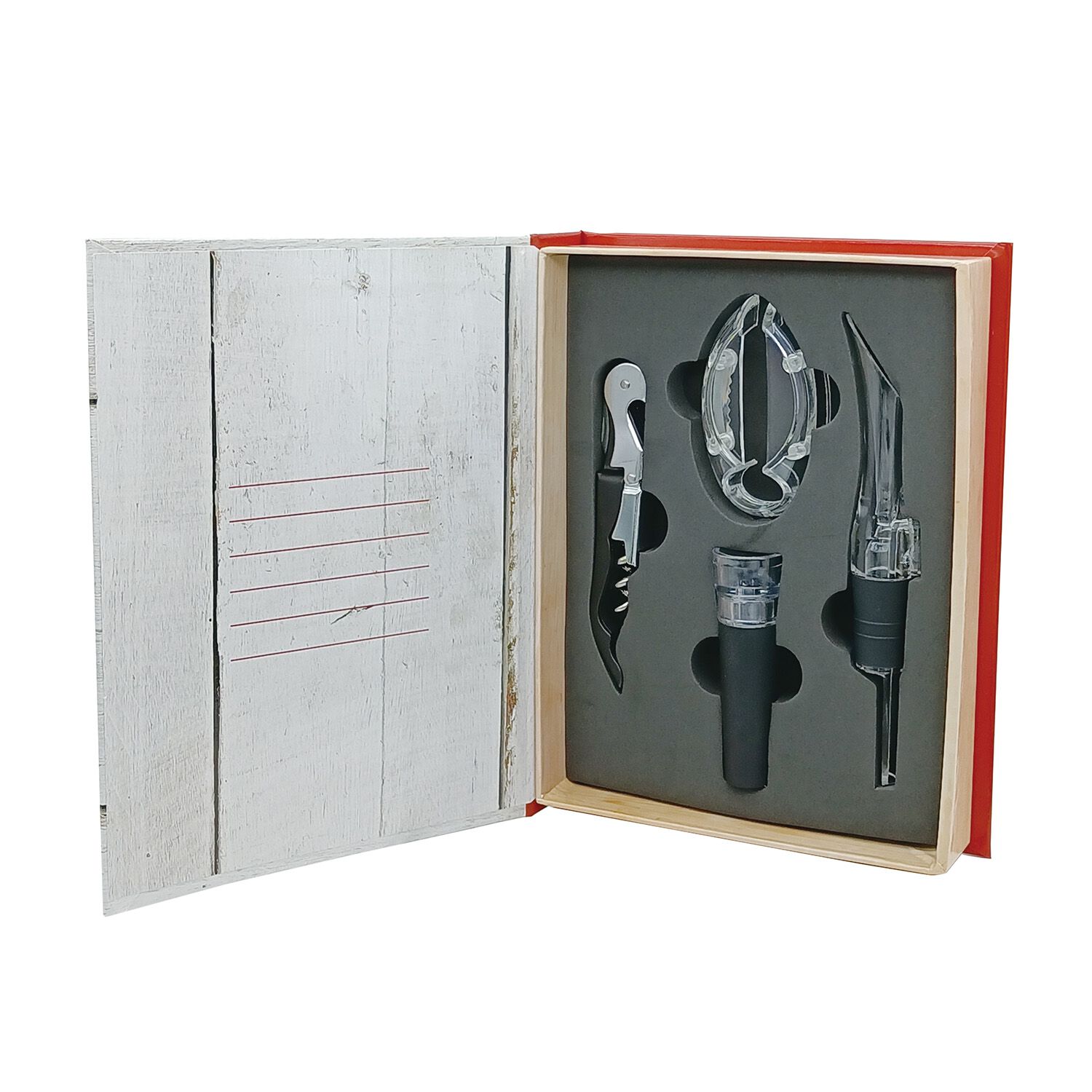 Cashel Living 4 Piece Wine Book Accessory Set