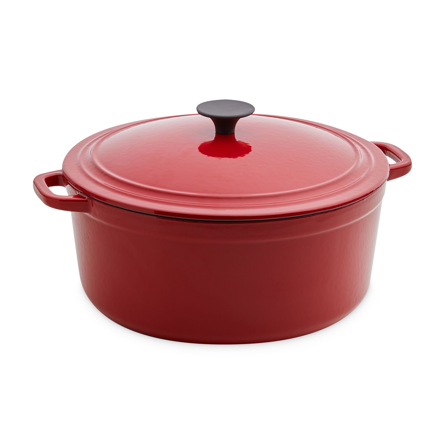 Cast Iron Red Round Casserole Dish 6.5L