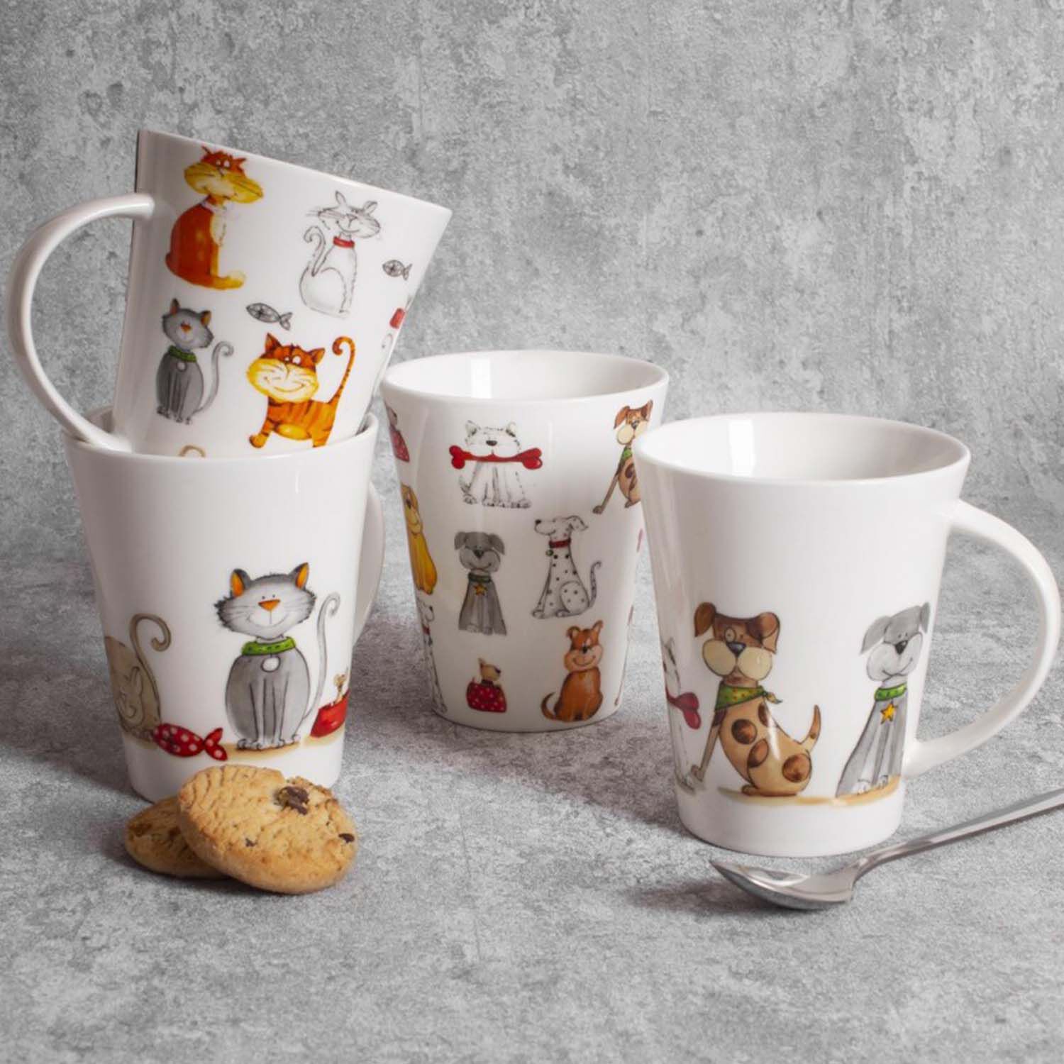 Cat & Dog New Bone Mug