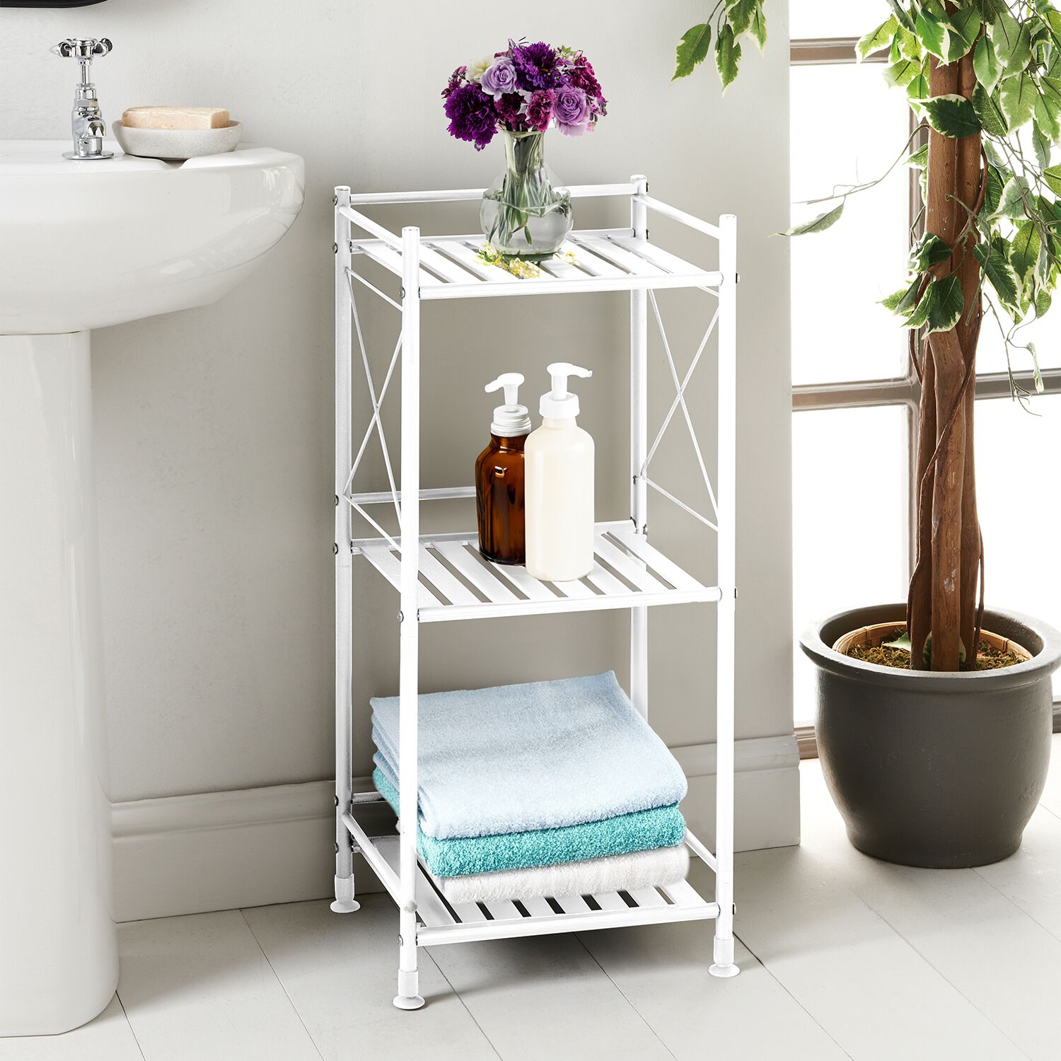 Causeway Bay 3-Tier White Shelving Unit