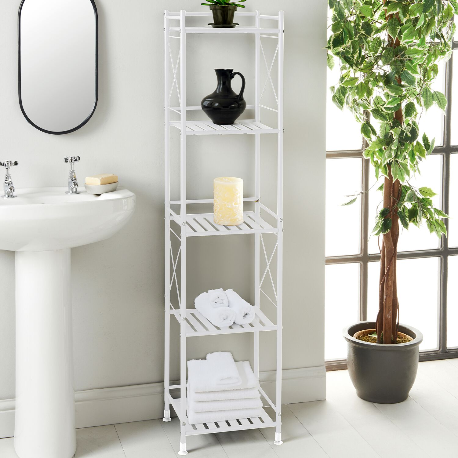 Causeway Bay 5-Tier White Shelving Unit