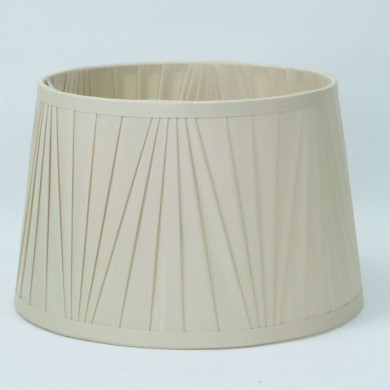 CHAMPAGNE FAUX SILK V PLEAT SHADE - 14"