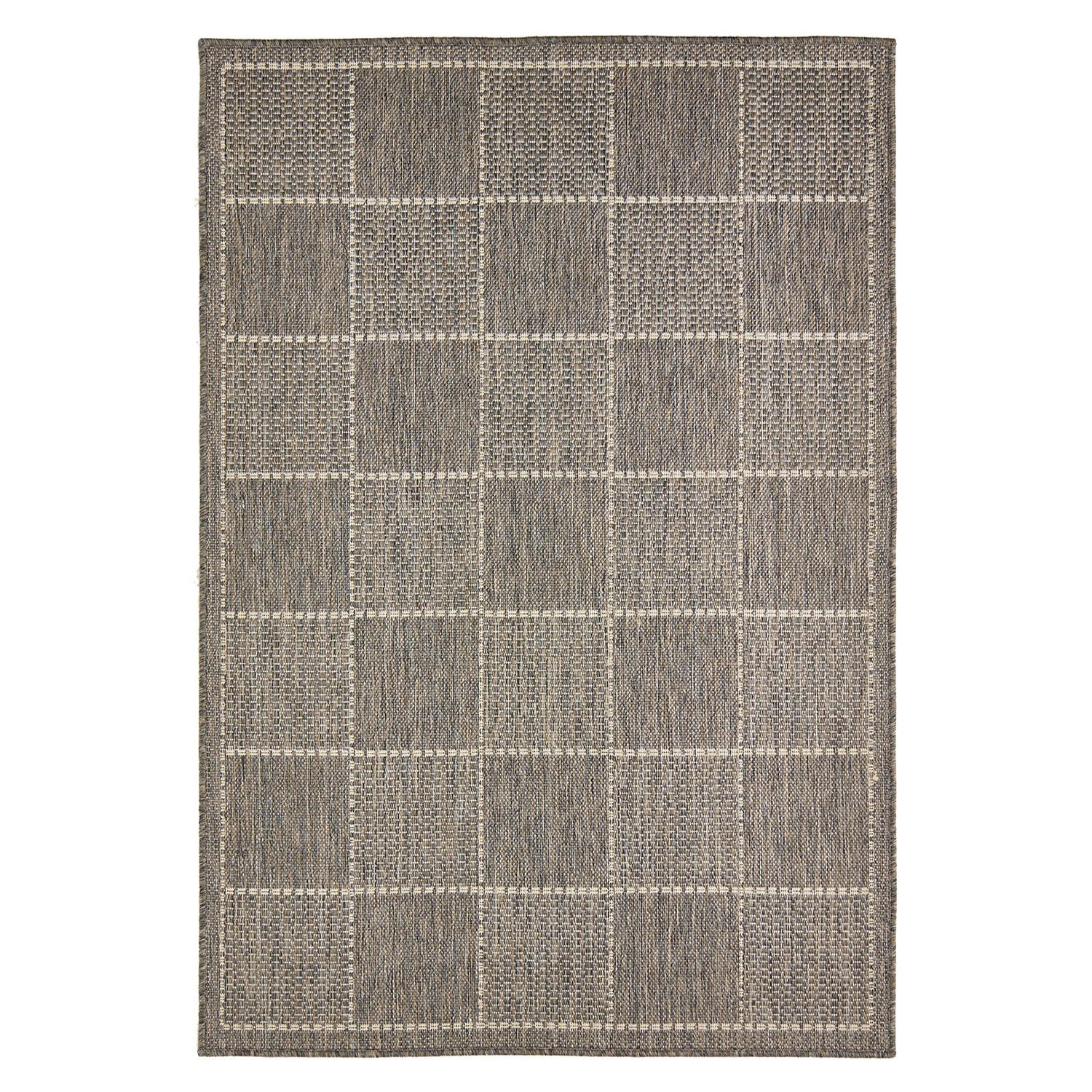 CHECKERED FLATWEAVE 60x110cm Grey